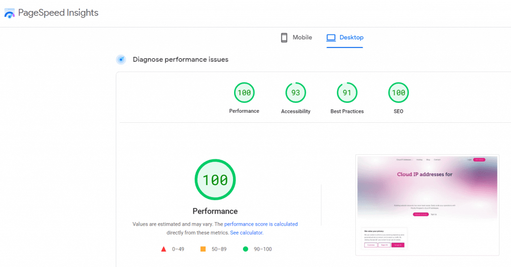 Technical Seo Audit - Page Speed Insights Diagnose